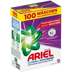 Waschpulver P&G Ariel Pulver Color 100 WL Sofortwirkung auch in kaltem Wasser