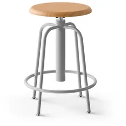 Tchibo - Hocker mit Holzsitzfläche - weiß
