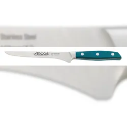 Arcos Serie Brooklyn - Ausbeinmesser - Klinge aus Nitrum geschmiedetem Edelstahl 160 mm - HandGriff Micarta Farbe Blau (Seiden klinge)