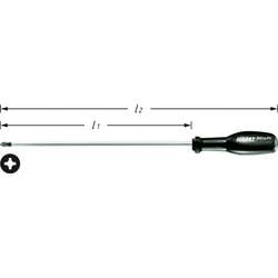 Hazet 803LG-PH 803LG-PH1 Werkstatt Kreuzschlitz-Schraubendreher PH 1 Klingenlänge: 250 mm