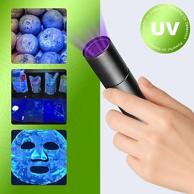 Schwarzlicht-UV-Licht, 365 nm Mini-UV-Taschenlampe mit hoher Leistung und wiederaufladbarer Leistung, USB-C-Ultraviolett-Schwarzlicht-Taschenlampe, tragbarer Haustierurin-Detektor zum Aushärten von