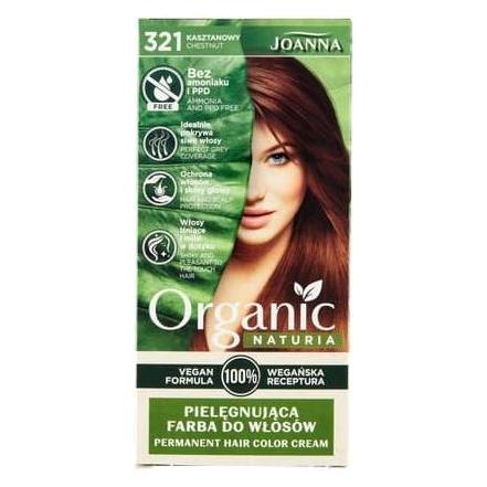 Joanna Naturia Organic caring hair dye without ammonia and PPD 321 Chestnut (321) (5901018020248)