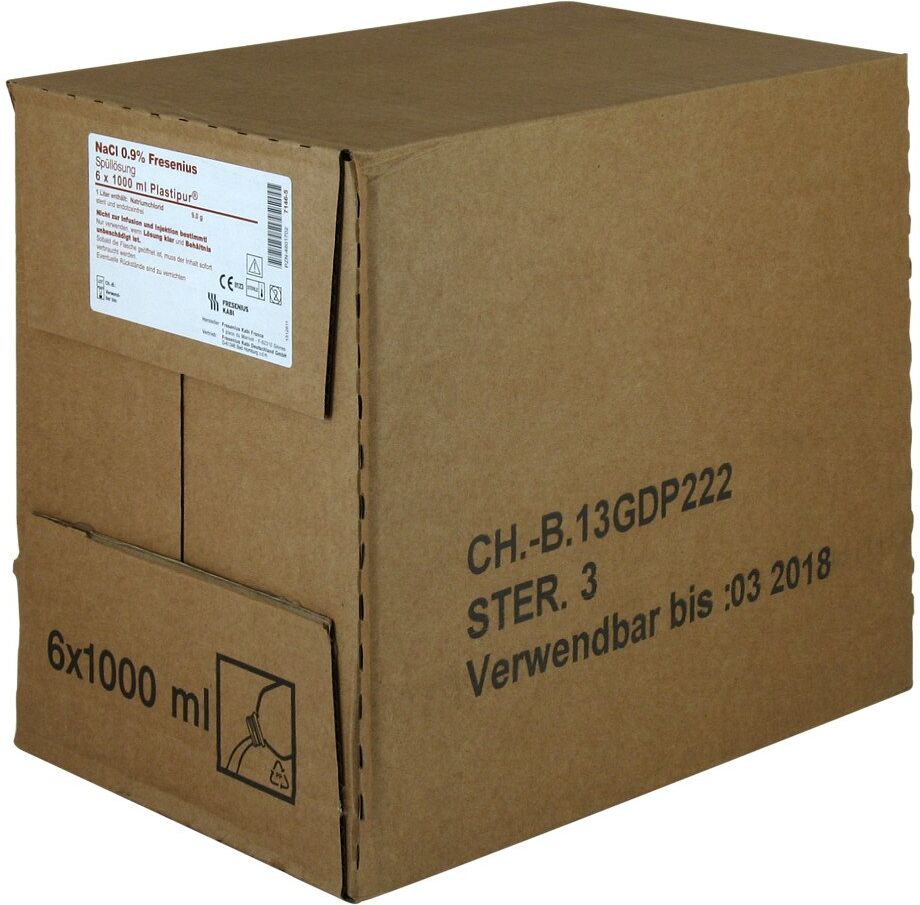 Nacl 0,9% Plastikschraubfl. 6X1000ml