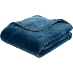 Gözze Premium Cashmere-Feeling Decke blau 130x170 cm
