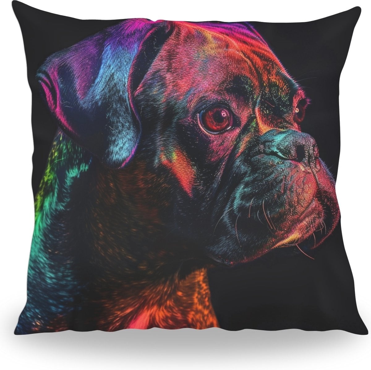 PillowBuddies Kussen met Huisdier Portret Boxer - 50 cm - Polyester