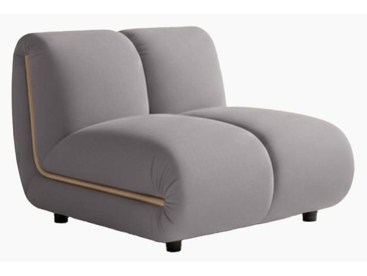KAWOLA Sessel LAYLA Sitzelement Velvet taupe