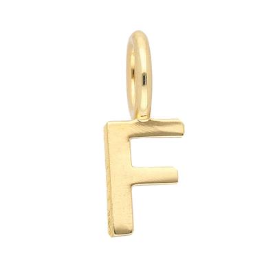 Buchstabenanhänger ADELIA´S "Buchstabenanhänger F 333 Gold ( 8K )", gold, Schmuckanhänger, Damen, F, Gold, Goldanhänger Buchstabe F