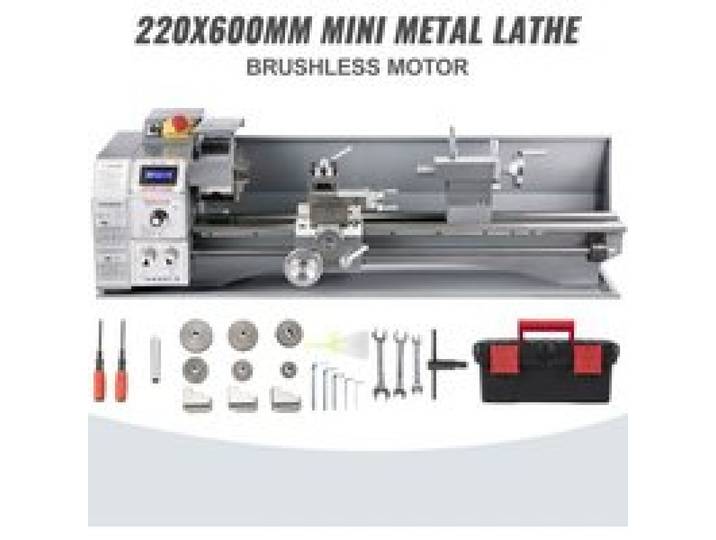 VEVOR Mini Drehbank 220x600mm Drehmaschine Metall 750 W Mini Drechselbank für Metallbearbeitung Drehbank Metall präzise einfach zu bedienen