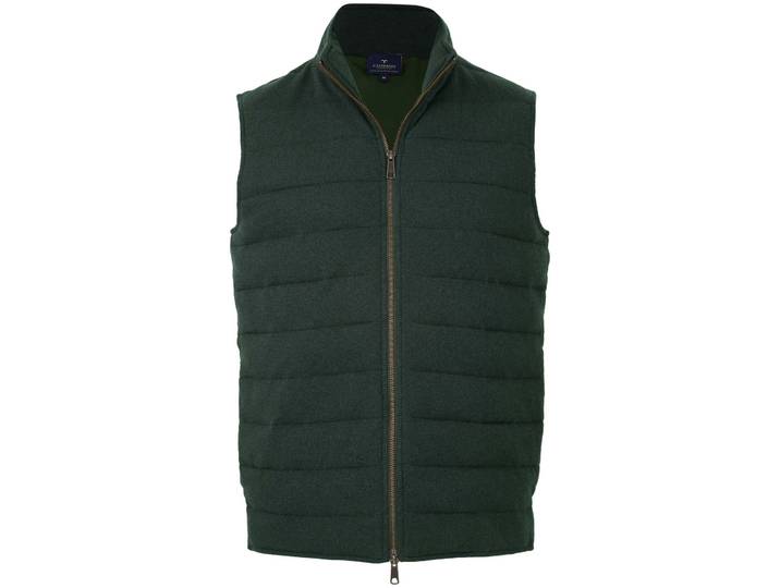 Cashmere Herren Weste olive L