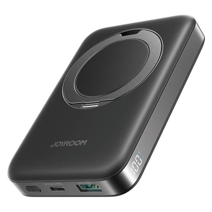 Joyroom magnetic wireless powerbank JR-PBM12 22.5W with handle (black) (10000 mAh, 22.50 W, 38.50 Wh) (JR-PBM12)