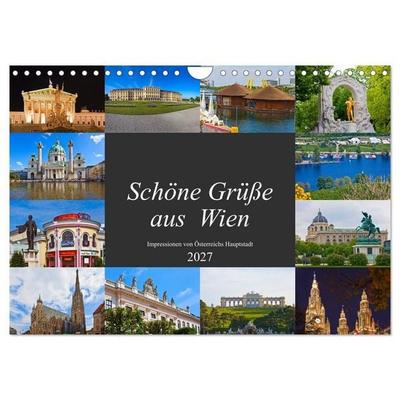 Schöne Grüße aus Wien (Wandkalender 2027 DIN A4 quer), CALVENDO Monatskalender