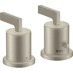 hansgrohe AXOR Citterio 2-Loch Wannenrandthermostat mit Hebelgriffen, 39482820, Farbe: Brushed Nickel