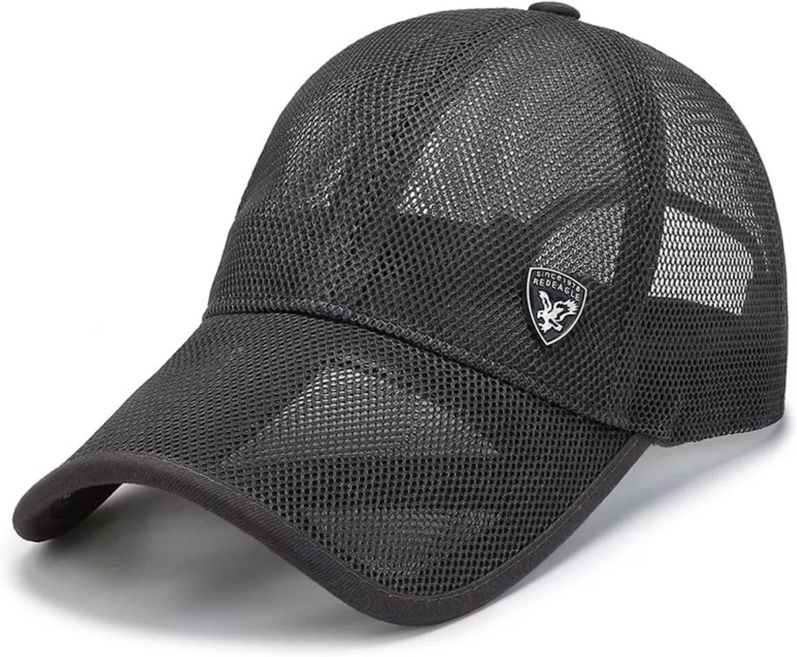 INF Sonnenschutz Baseballcap — Leichte, atmungsaktive Polyesterkappe mit UV-Schutz für Angeln und Outdoor-Sport Dunkelgrau
