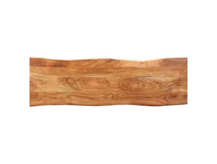 Parfait Banc au bord naturel du bois 110 cm Bois d'acacia solide et acier 190399