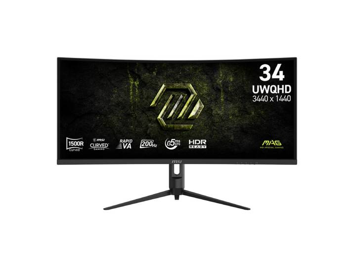 MSI MAG 342CQRF E20 34 inch Rapid VA UWQHD Curve 1500R 21:9 200 Hz 300 cd/m² 0,5 ms 2x HDMI DP