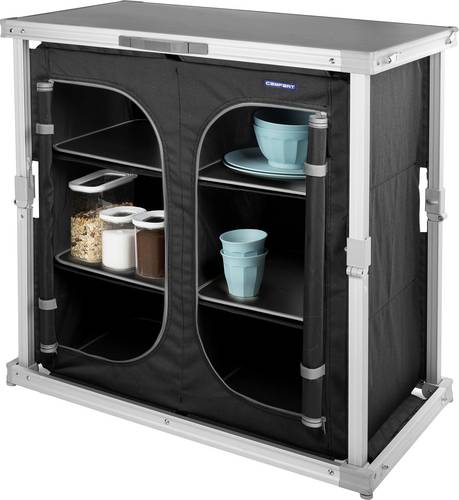 Campart Travel Camping-Küchen-Regal Polyester, Aluminium KI-0758 Toledo