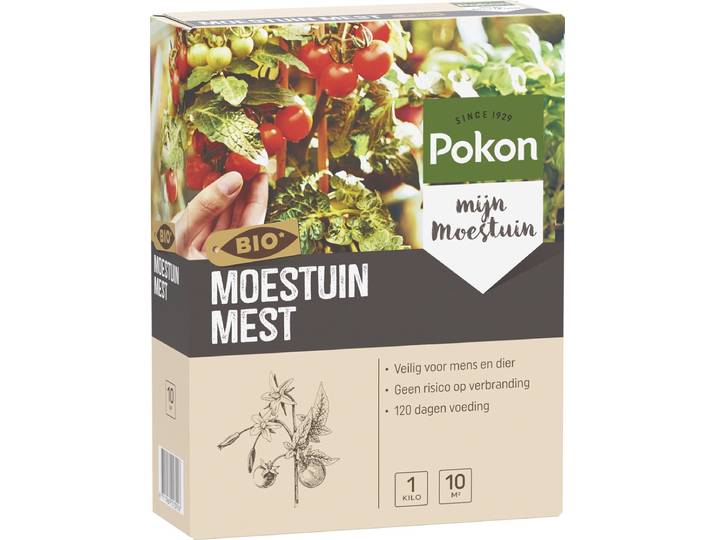 Pokon Bio Moestuin Mest - 1kg - Meststof (biologisch) - 120 dagen moestuinvoeding