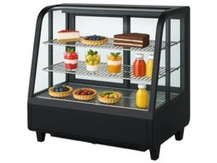 Vitrine de comptoir réfrigérée - PESAGE MB - 100 L - Noire - 0/+12°C - Portes coulissantes