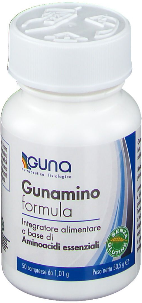 GUNA SpA Guna Gunaminoformula - Integratore con 8 Aminoacidi Essenziali, 50 Compresse