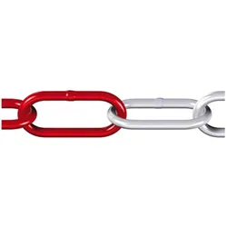 Dörner + Helmer, Kette, Rundstahlkette Rot, Weiss Stahl verzinkt 171930 15 m (171930) (15 m)