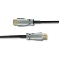 Qoltec 50473 HDMI-Kabel HDMI Typ A (Standard) (10 m), Videokabel, Silber