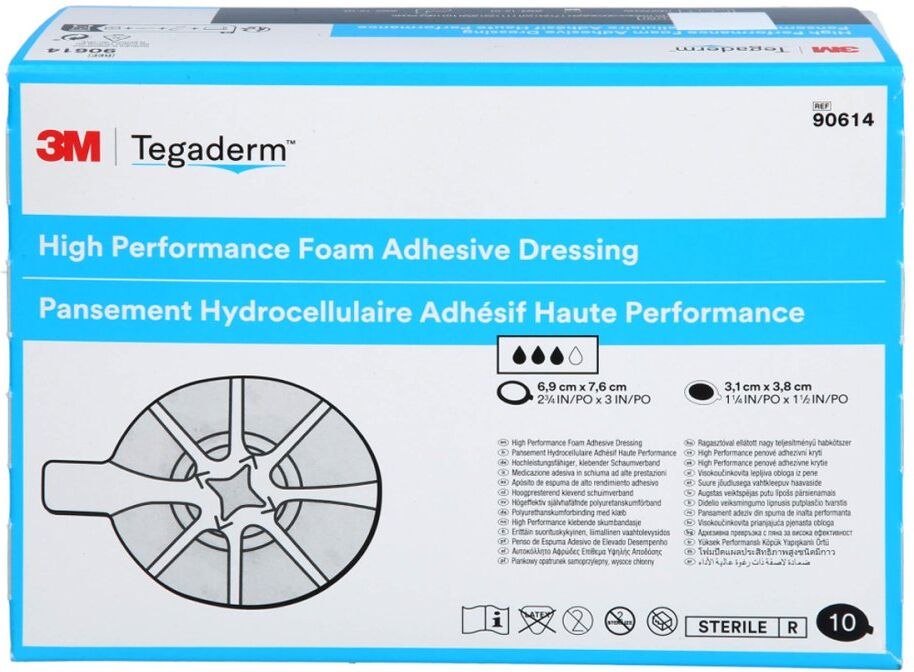 Tegaderm Foam M.kleberand 6,9x7,6 Cm 90614