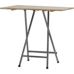 FUNSTAR 747218 Gartentisch Stahl, Kiefernholz Grau, Natur