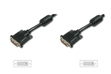 Digitus DVI Kabel 3m 24+1 Dual Link mit Ferritkern Full HD St./St. schwarz