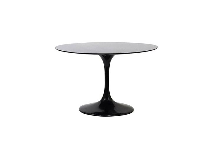 Table à manger ronde 90 cm - Agathe Noir