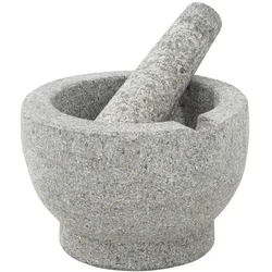 Gravidus Mörser mit Stößel Reibe Zerkleinerer Gewürz Mühle aus Granit