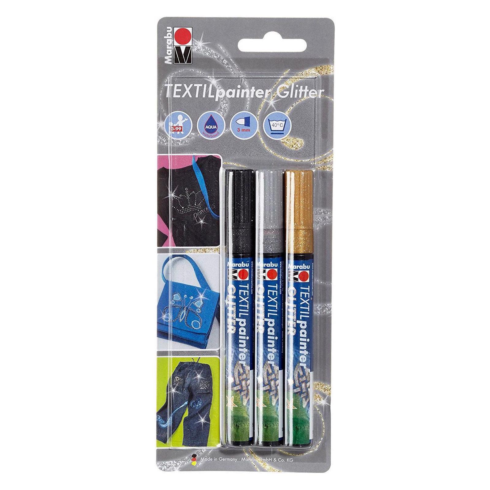 Marabu Textilstift Painter Glitter (3x) (011900080)