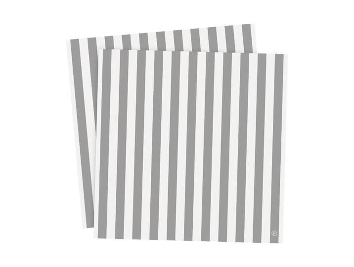ERNST Ernst servet gestreept 33x33 cm 20-pack Wit-grijs gestreept