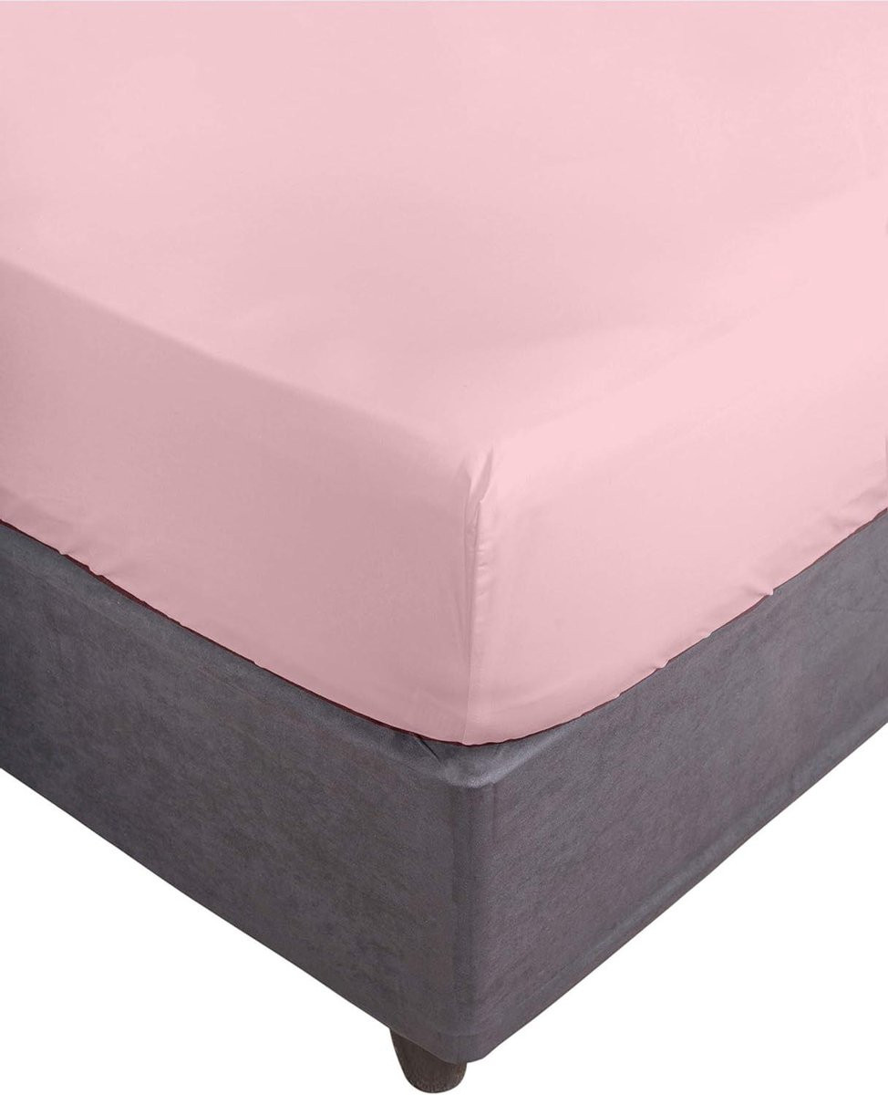 Merkloos Microvezel Hoeslaken - Roze - 90x200 cm