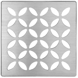 Schlüter Systems KERDI-DRAIN-STYLE Rost-Rahmen-Set mit Geruchsverschluss Design 5 Floral Edelstahl V4A EB - Edelstahl gebürstet