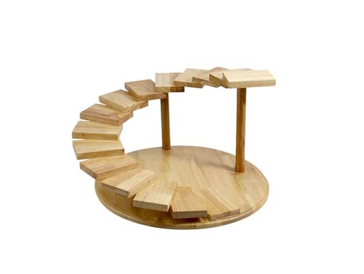 Rund Hölzern Sushi-Teller Serviertablett, 15 Stufen Treppe Sushi-Matte Kreativ Drehbar Sashimi-Teller Fleischteller Sushi-Tablett Für Restaurant Zuhause