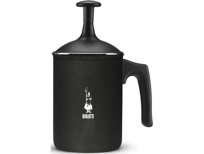 Milchaufschäumer BIALETTI Tuttocrema , schwarz, H:19cm, Milchaufschäumer, Milchaufschäumer, 3-Tassen-Variante: 166 ml
