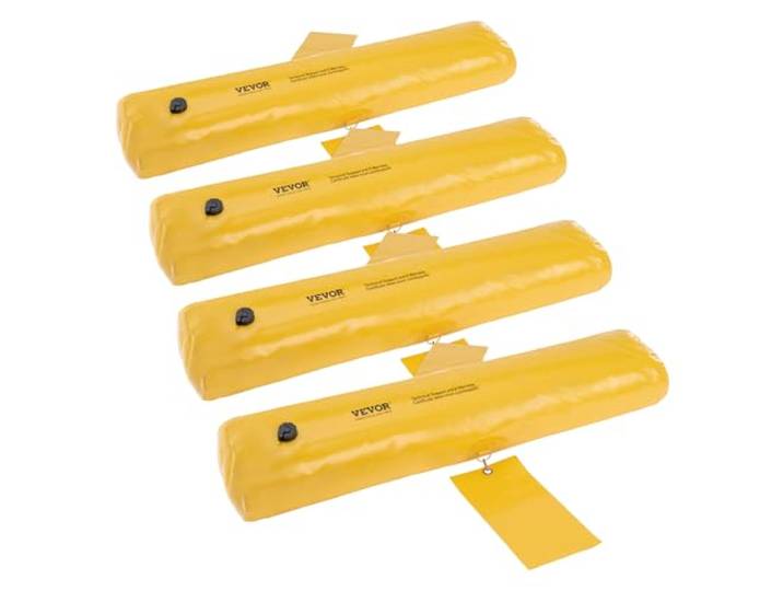 VEVOR Sac d'inondation\, Tubes de dérivation d'eau en PVC réutilisables\, légers avec Un Excellent Effet imperméable\, utilisés pour Les Portes\, Les garages\, Jaune