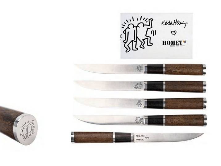 Homey`s Steakmesser Homey´s Keith Haring Edition Steakmesser Set 4tlg. limitiert (4 Stück), limitiert