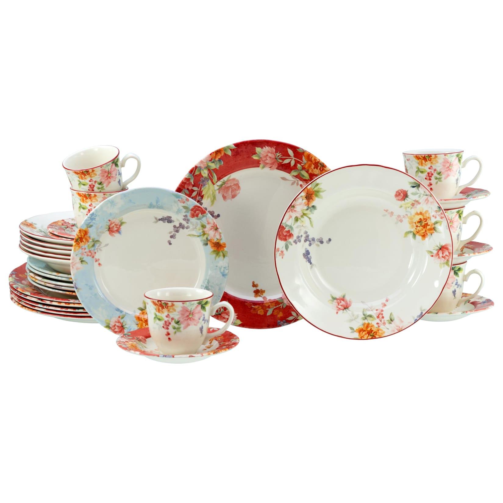 CreaTable, 22498, Serie Crimson, Geschirrset, Kombiservice 16 teilig