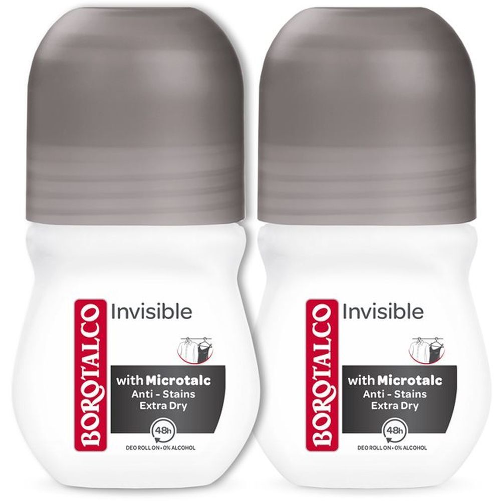 Borotalco Deo Invisible Roll on 2 x 50 ml Roller