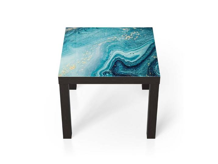 DEQORI Couchtisch 'Meer aus Marmor', Glas Beistelltisch Glastisch modern
