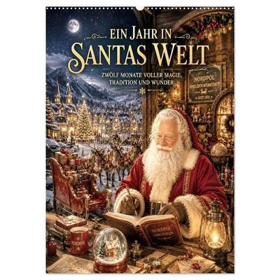 Ein Jahr in Santas Welt (Wandkalender 2027 DIN A2 hoch), CALVENDO Monatskalender