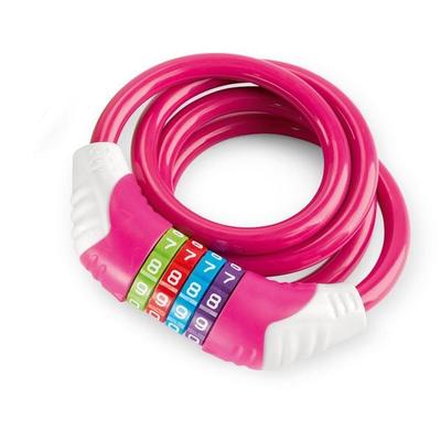 Fahrradschloss mit Zahlencode pink
