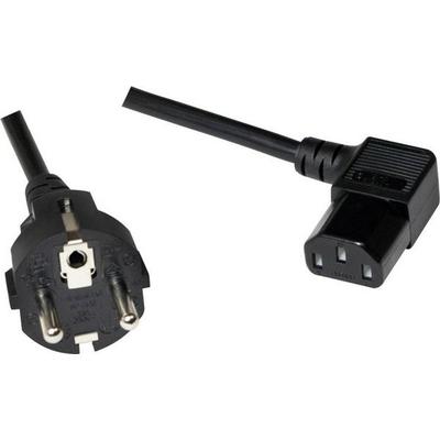 LogiLink Kaltgeräte Anschlusskabel [1x Schutzkontakt-Stecker - 1x Kaltgeräte-Buchse C13] 2.00 m Schwarz
