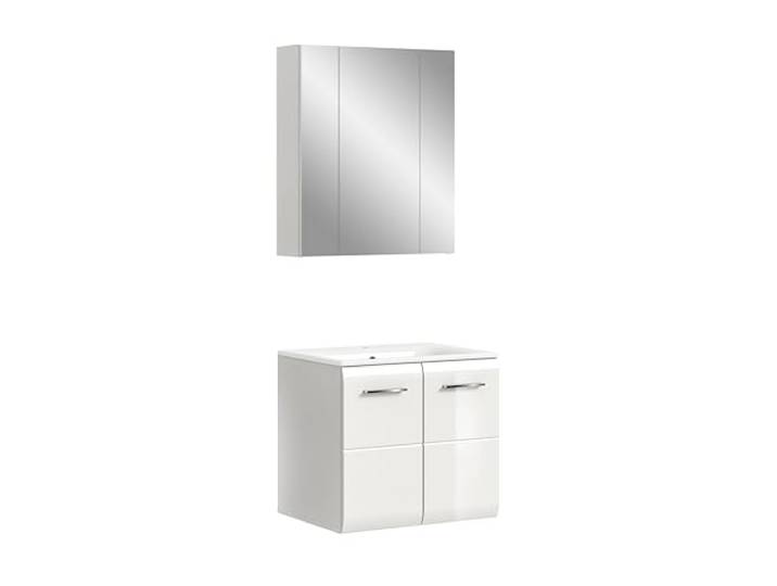 xonox.home – 2 TLG. Stilvolle Badmöbel-Kombination Ice 60x185x46 cm – modernes Set für Dein Bad – edel & leicht zu reinigen