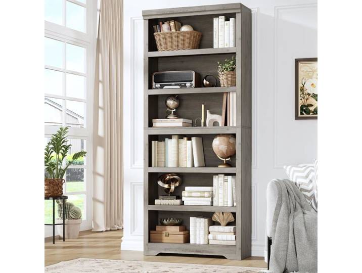 Etagère campagne relief 6 niveaux 75  gris anti-chute salon bureau balcon étude