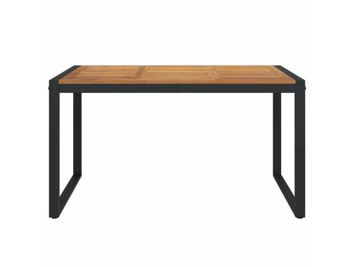 Console de jardin/Table salle balcon Brun - Table de jardin et pieds en forme de U 140x80x75cm bois acacia 18.2 Kg 676281 9563265