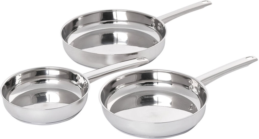 Beliani PRIMECOOK Stainless Steel Non-Stick Frying Pan Set Silver