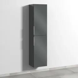Sanipa Hochschrank „3way“ 400 × 1700 × 345 mm Anschlag rechts, in Anthrazit (glanz), Anschlag rechts