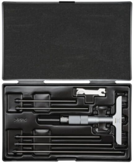 Mitutoyo Tiefenmessschraube, wechselbare Einsätze 0-150 mm, 101 mm Basis (129-116)